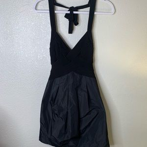BCBG black halter party dress